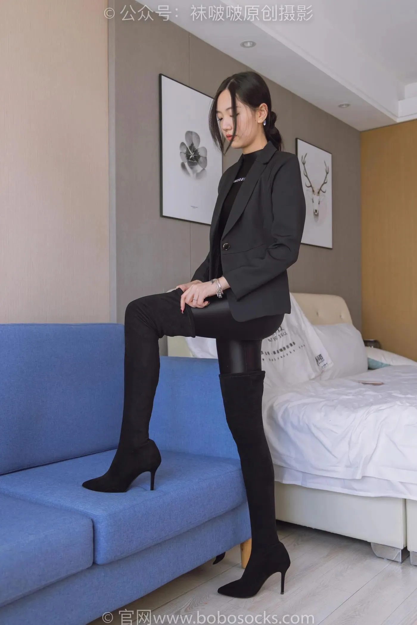 [BoBoSocks袜啵啵]NO.188 小甜豆-连体泳衣、高跟长靴、短肉丝、裸足 [147P]插图9